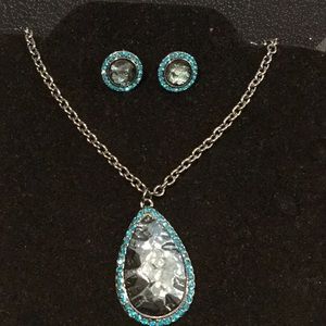 Tanya Creations,Acqua Blue, Necklace Earrings Set